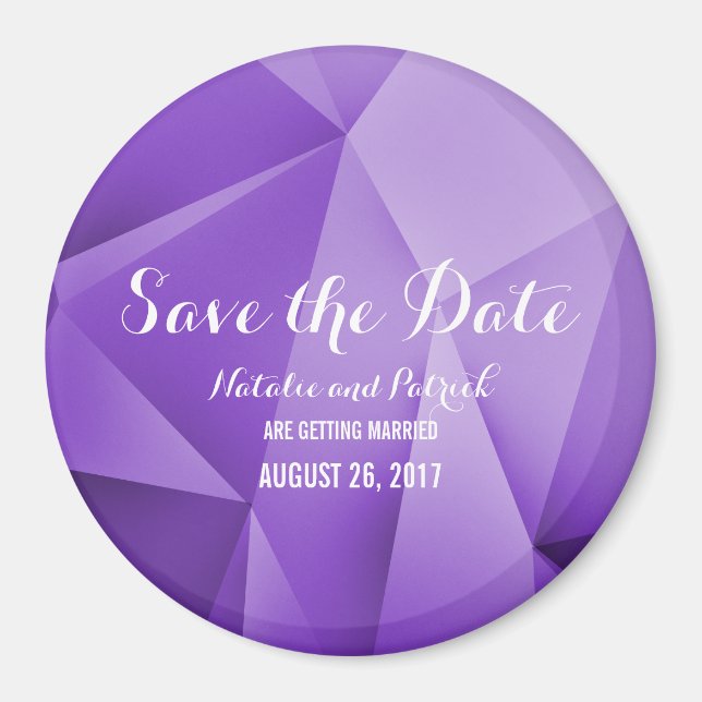 Imán Amethyst Jewel Tones Save the Date Magnet (Frente)