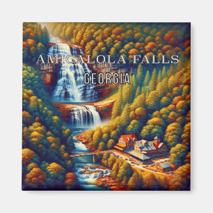 Imán Amicalola Falls Georgia Souvenir Fridge Magnet
