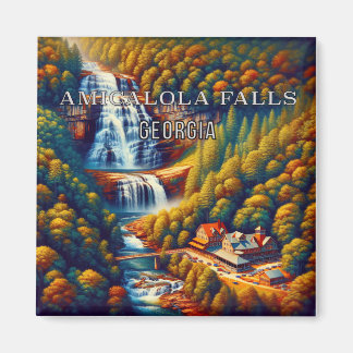 Imán Amicalola Falls Georgia Souvenir Fridge Magnet
