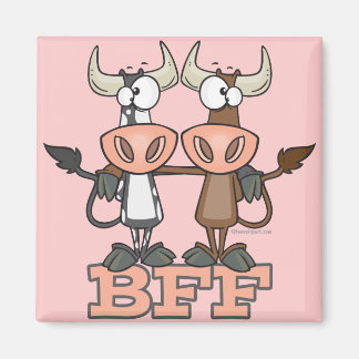Imán Amigas vacas mejores amigas por siempre compañeras