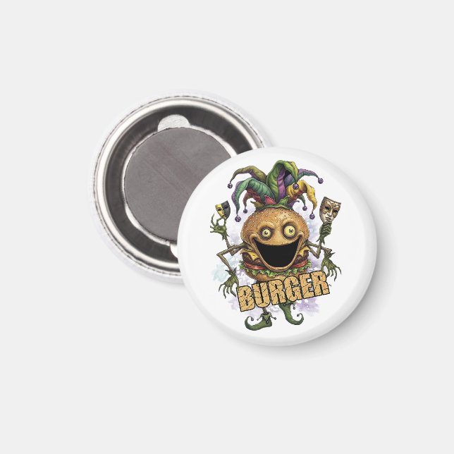 Imán Amigo Burger de Jester Vacío blanco (Anverso/Reverso)