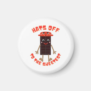 Imán Amigo de la Barra de Chocolate Dulce: Barra de Cho