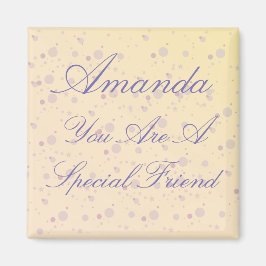Imán Amigo Especial Personalizado Magia Púrpura
