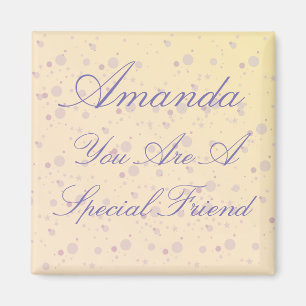 Imán Amigo Especial Personalizado Magia Púrpura