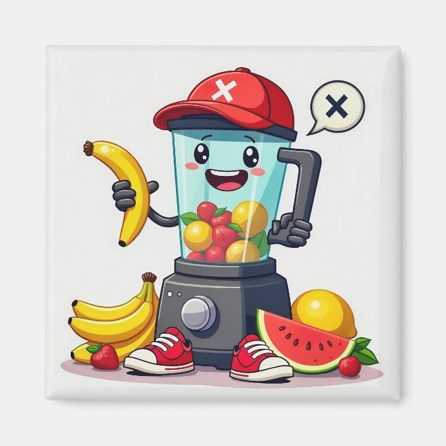 Imán Amigo Licuadora Diversión Frutal (Frente)