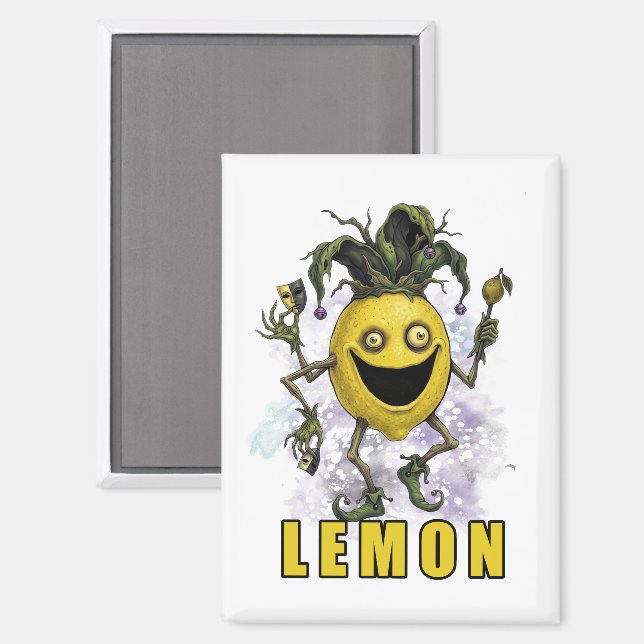 Imán Amigo Limón del Bufón del Vacío (Anverso/Reverso)