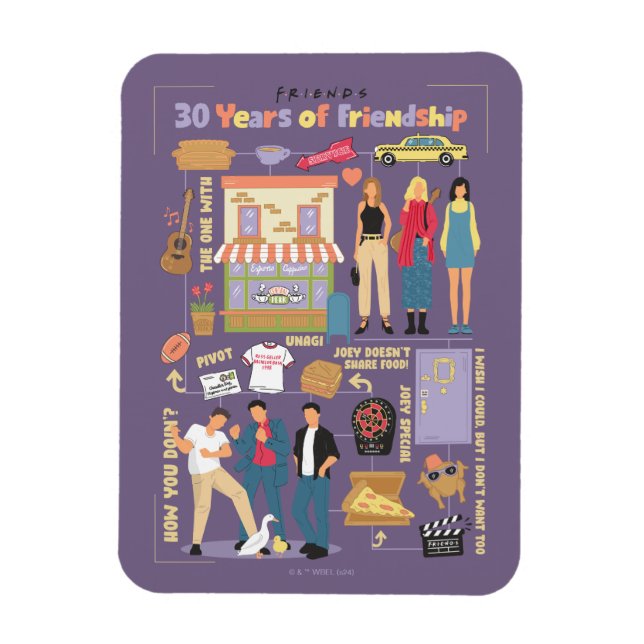 Imán AMIGOS™ | 30 años de amistad (Vertical)