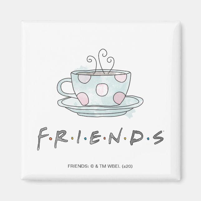 Imán AMIGOS™| Acuarela de café Mug (Frente)