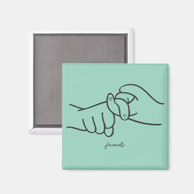 Imán Amigos ASL Magnet – Conexión en exhibición (Anverso/Reverso)