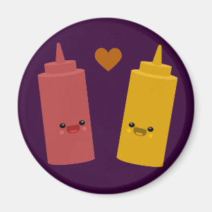 Imán Amigos de la salsa de tomate y de la mostaza