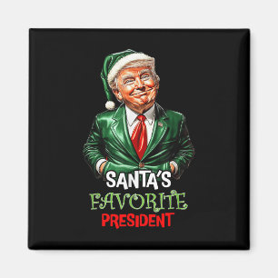 Imán Amigos del presidente favorito Funny Santa Trump 2