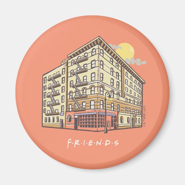 Imán AMIGOS™ | Edificio de apartamentos de Mónica (Frente)
