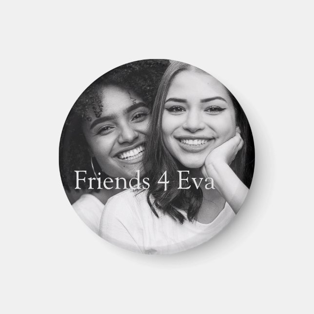 Imán Amigos fotográficos personalizados para Eva (Frente)