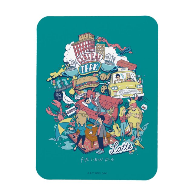 Imán AMIGOS™ | Personalizado Collage (Vertical)