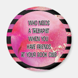 Imán Amigos Rosa En El Club De Libros