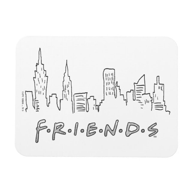 Imán AMIGOS™ | Silhouette de Nueva York (Horizontal)