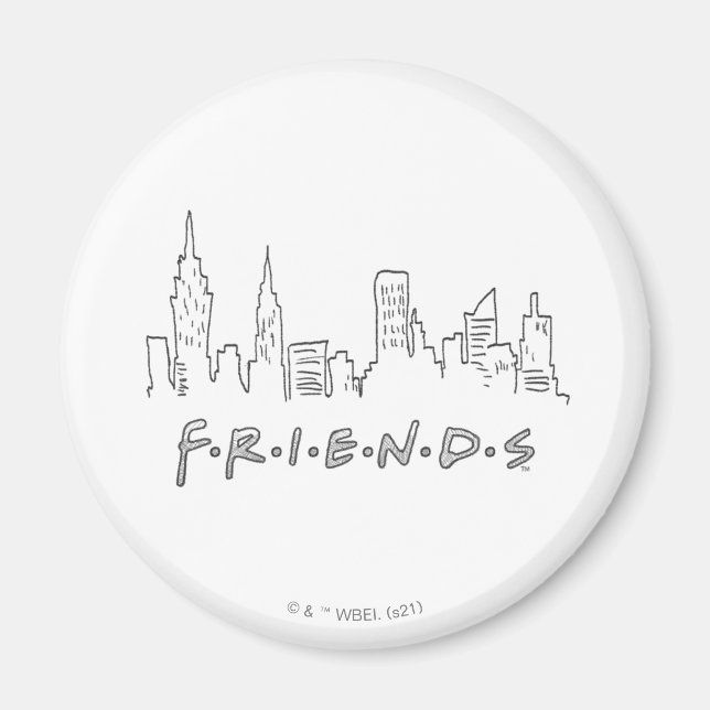 Imán AMIGOS™ | Silhouette de Nueva York (Frente)