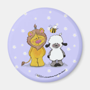 Imán Amigos verdaderos del león y del cordero