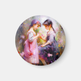 Imán Amigos y flores