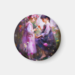 Imán Amigos y flores 2