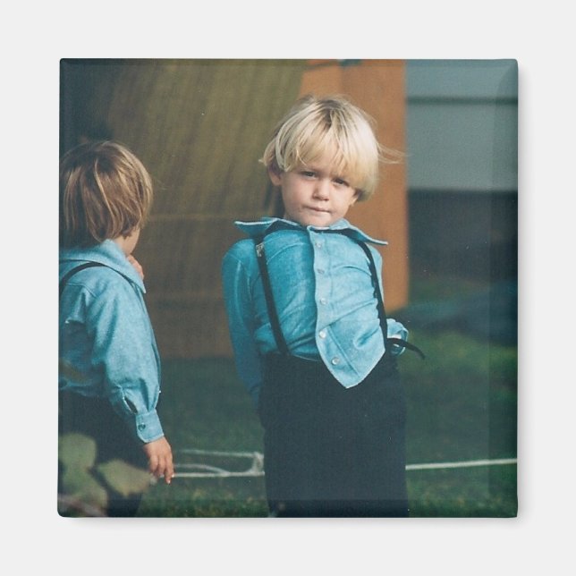 Imán Amish Boys Lancaster County PA Magnet (Frente)