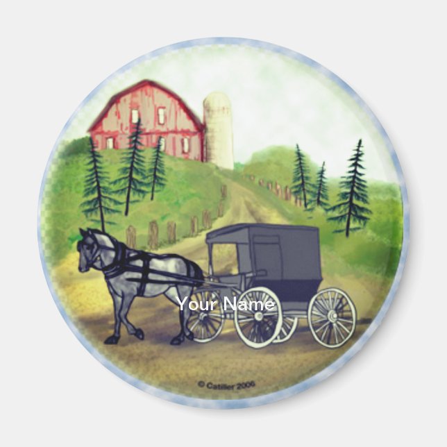 Imán Amish Buggy Return (Frente)