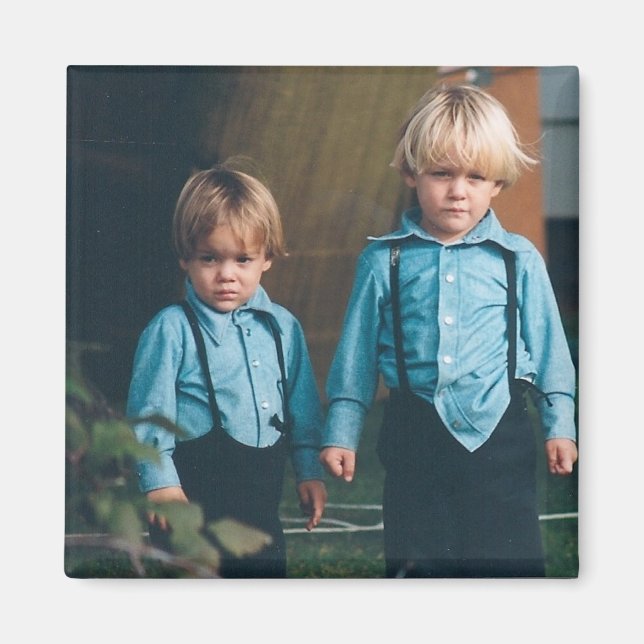 Imán Amish Kids Lancaster County PA Magnet (Frente)