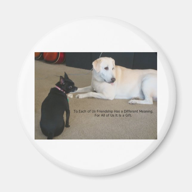 Imán Amistad con perros (Frente)