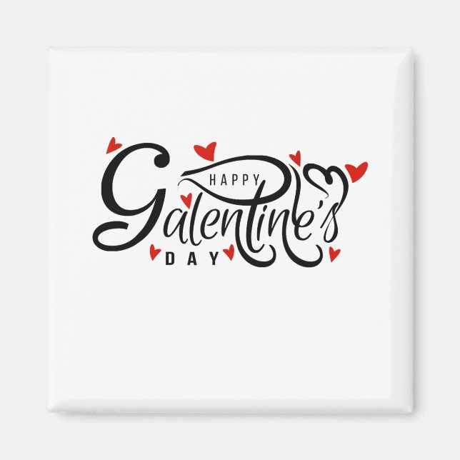 Imán Amistad de El día de San Valentín en el Día de Gal (Frente)