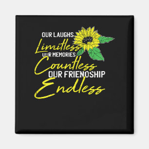 Imán Amistad Mejor Amigo Cute Sunflower Bestie BFF M