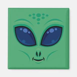 Imán Amistosa Personalizado Alien Face