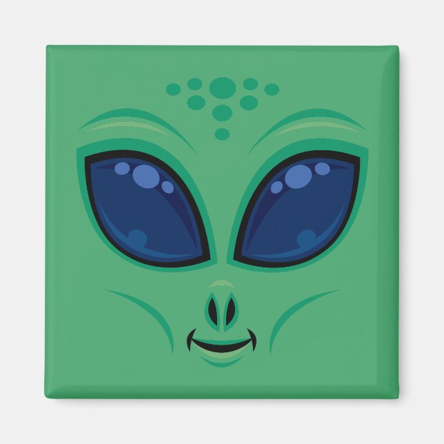 Imán Amistosa Personalizado Alien Face (Frente)