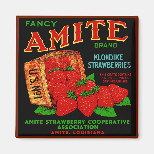 Imán Amite Klondike Strawberries (Frente)