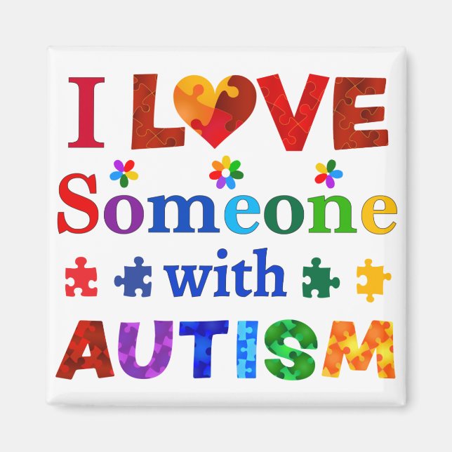 Imán Amo a alguien con AUTISMO (Frente)