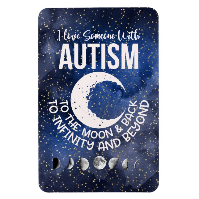 Imán Amo a alguien con autismo (Vertical)