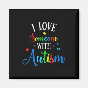 Imán Amo A Alguien Con Autismo Concienciación Hombres M