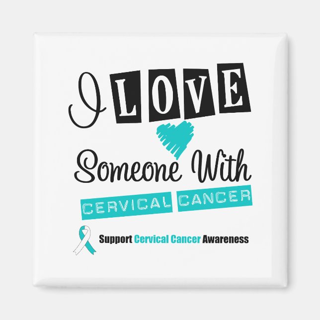 Imán Amo A Alguien Con Cáncer Cervical (Frente)