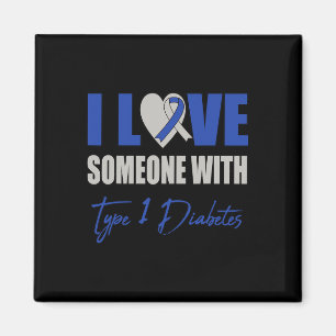 Imán Amo A Alguien Con Diabetes Tipo 1 Conciencia Azul