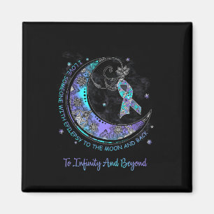 Imán Amo a alguien con epilepsia hasta la luna y de reg