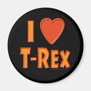 Imán Amo a amantes del dinosaurio de Rex del