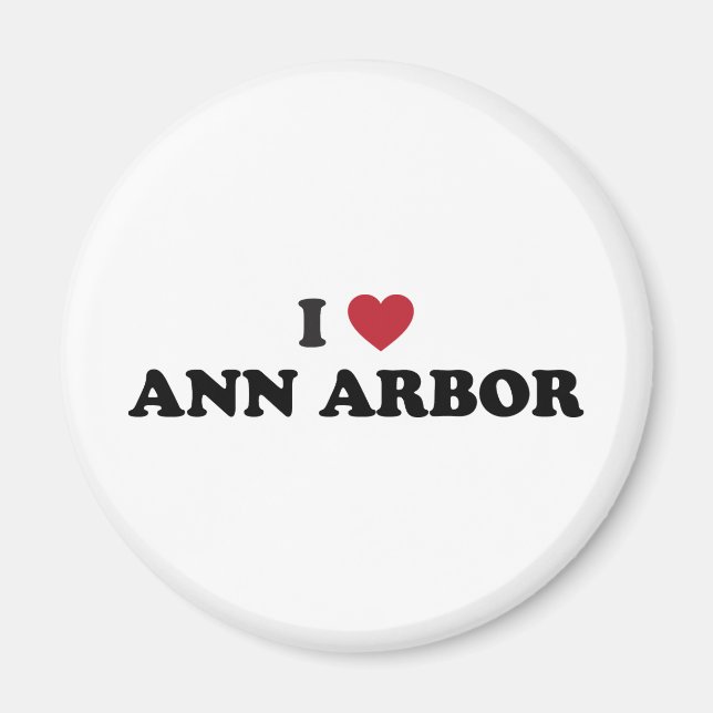 Imán Amo a Ann Arbor Michigan (Frente)