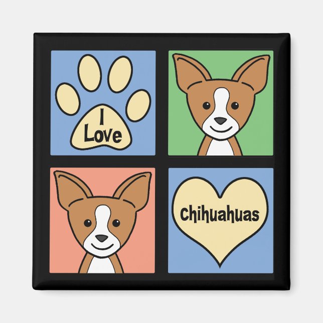 Imán Amo a Chihuahuas (Frente)