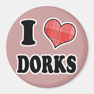 Imán Amo a (Corazón a cuadros) los Frikis