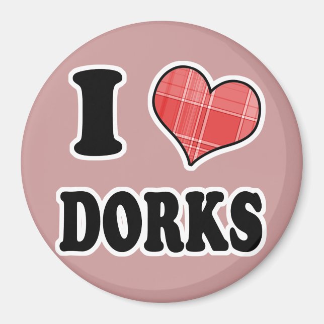 Imán Amo a (Corazón a cuadros) los Frikis (Frente)