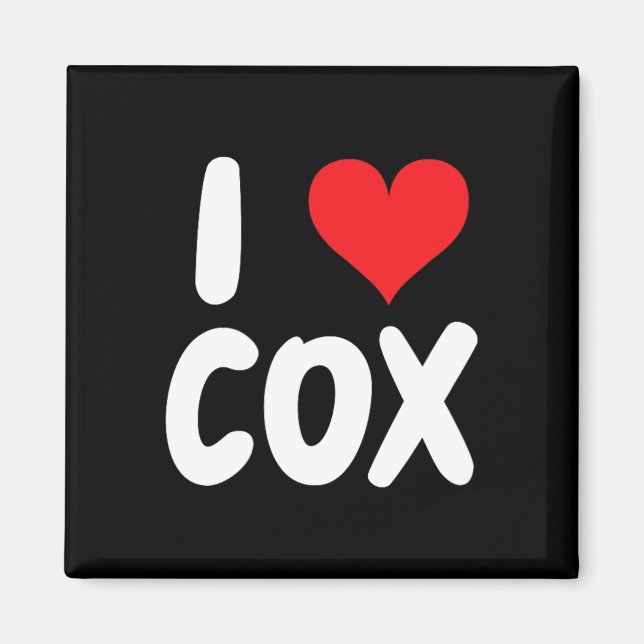 Imán Amo a Cox - Corazón - Nombre  (Frente)
