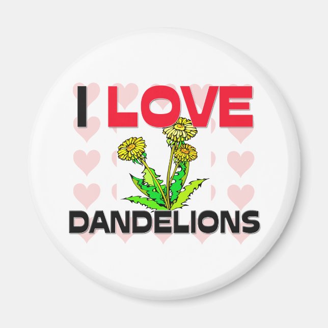 Imán Amo a Dandelions (Frente)