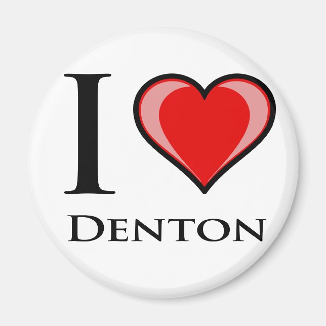 Imán Amo a Denton (Frente)