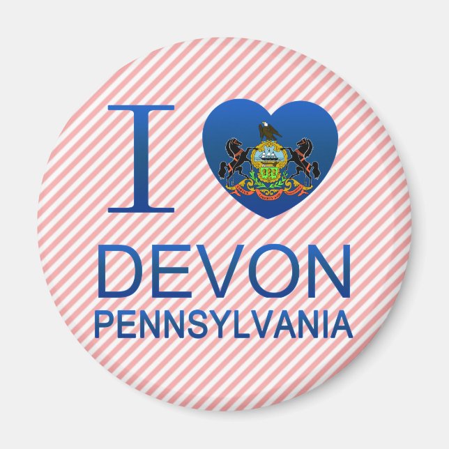 Imán Amo a Devon, PA (Frente)