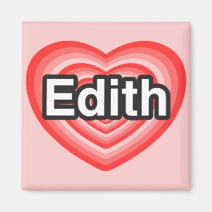 Imán Amo a Edith. Te amo Edith. Corazón