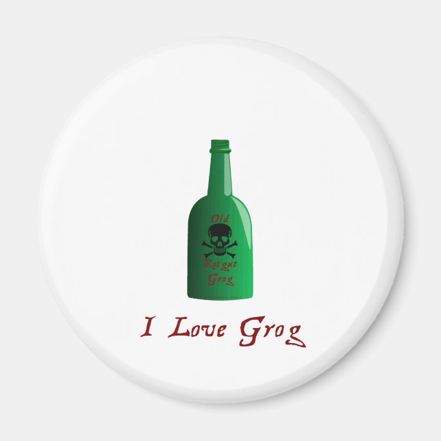 Imán ¡Amo a Grog! (Frente)